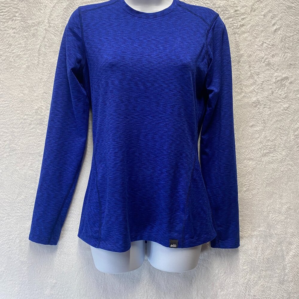 REI Co-op A Wilderness Top Women Small Bright Blue Sportswear Contrast Stitching